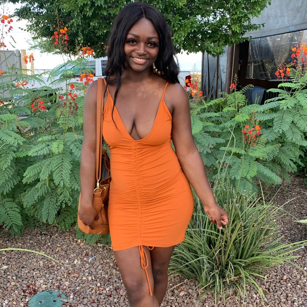 “Show Me Off” Spaghetti Strap Ruched Dress